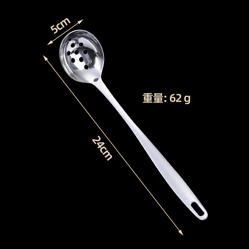Cuchara coladora de acero inoxidable para ollas calientes