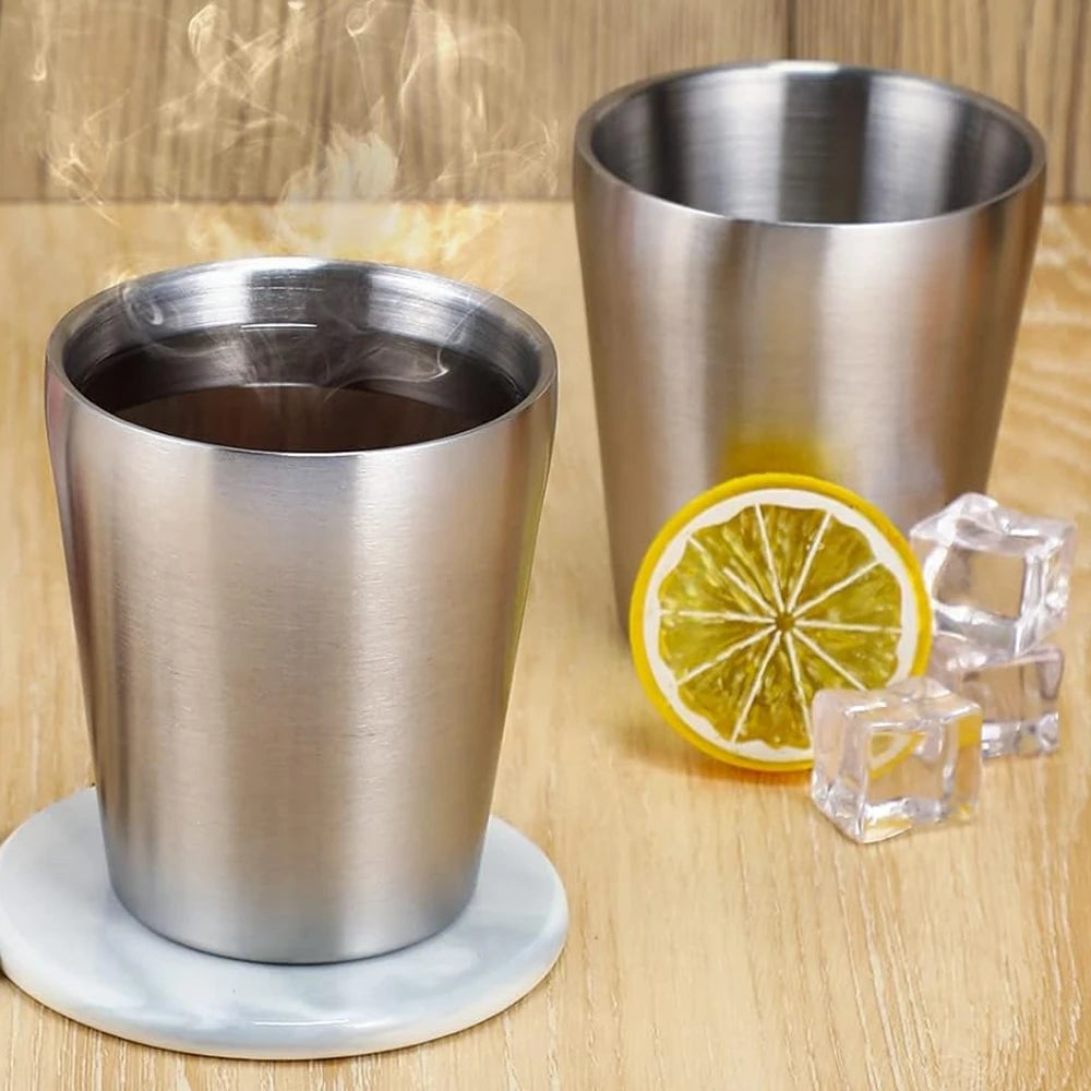 Tazas de acero inoxidable 304 para beber, 4 unidades