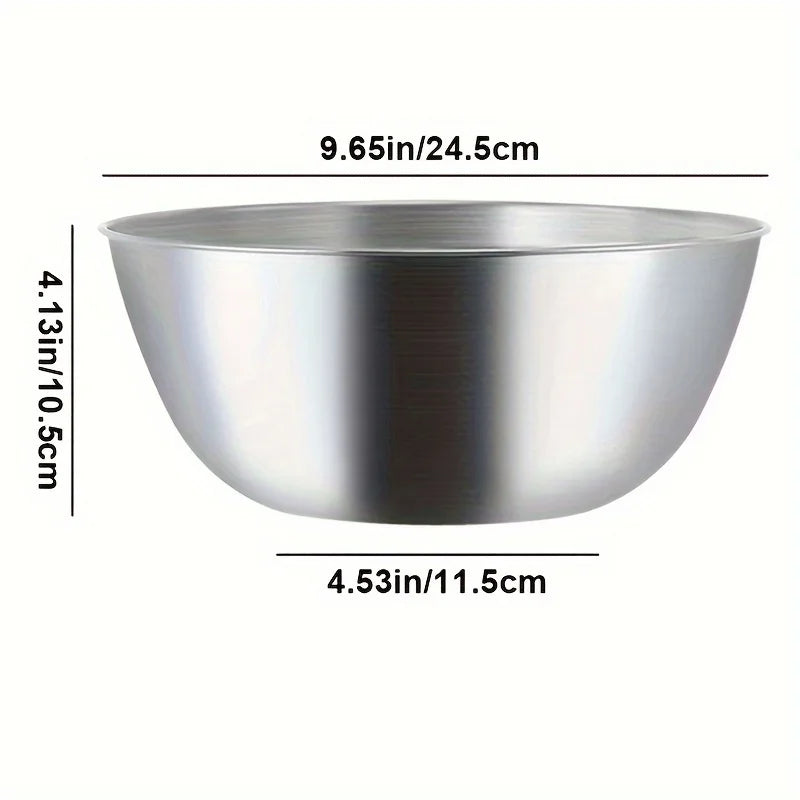 3 piezas/juego Bowl de acero inoxidable para mezclar con marcas de medición
