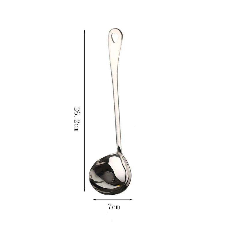 Cuchara de acero inoxidable con mango largo