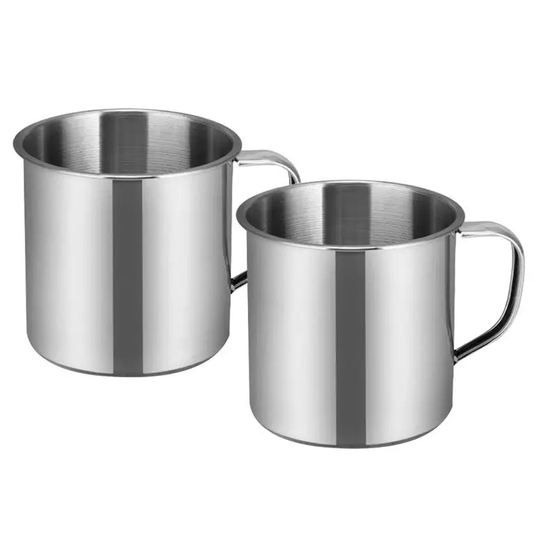 2 tazas de agua de acero inoxidable de 100 ml tazas para beber