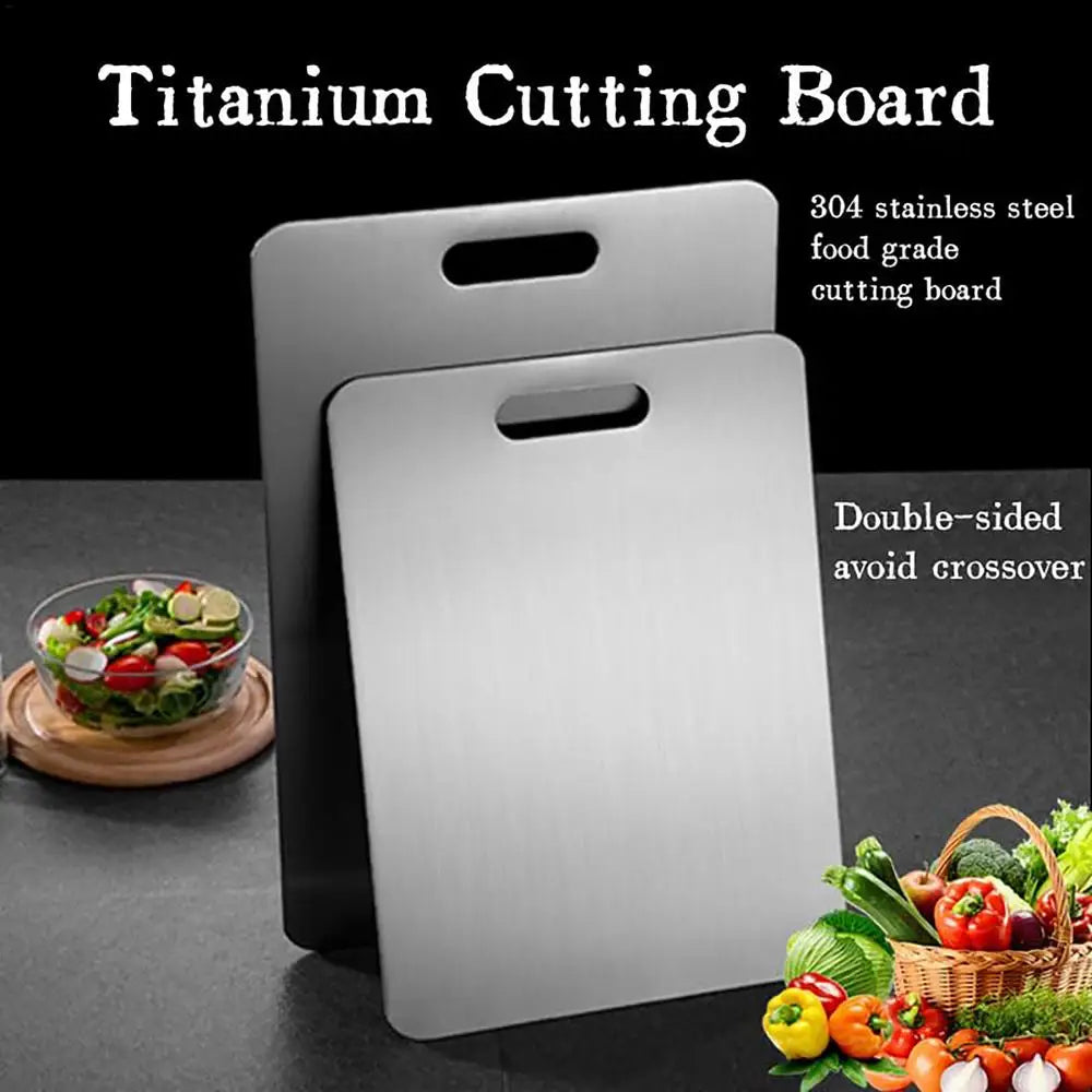 Tablas de cortar de titanio para cocina Tablero de acero inoxidable 304