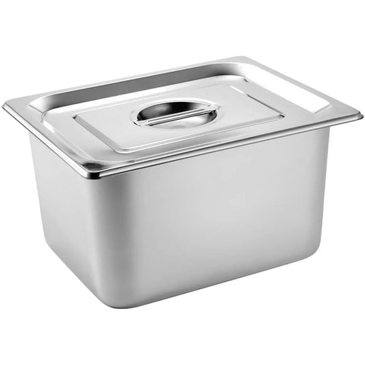 Deposito gastronómico de acero inoxidable para buffet,  con tapa, para restaurante, tienda de té, caja para condimentos
